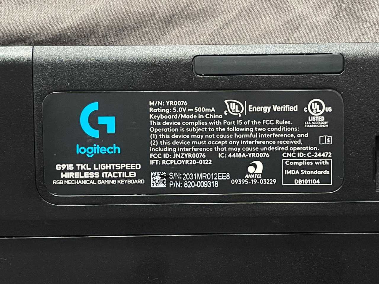 Клавиатура Logitech G915 TKL