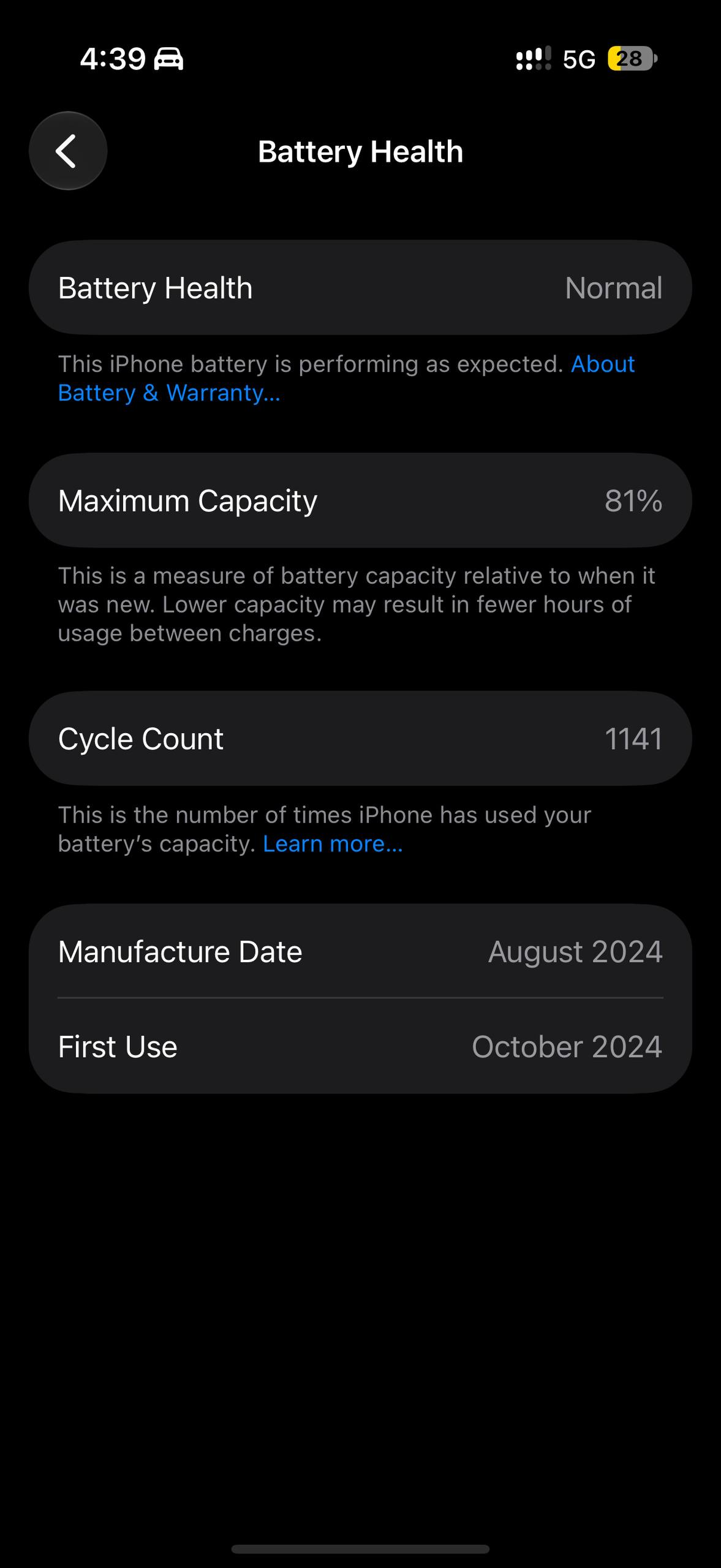 iPhone 16 Pro 256 GB, Black Titanium