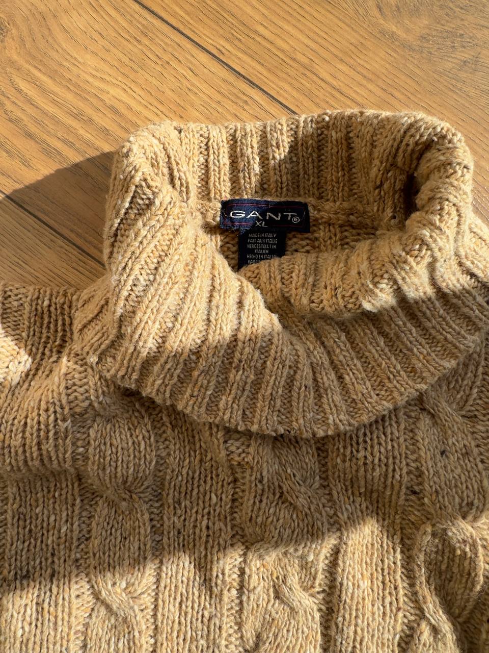 Мужской свитер Gant из шерсти с косами, размер XL