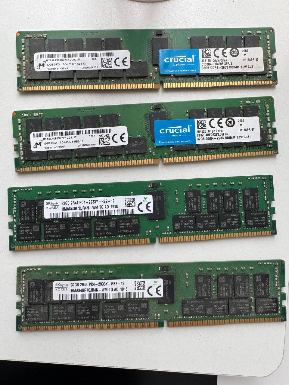 Серверная память Crucial DDR4 2933 RDIMM 8x32GB
