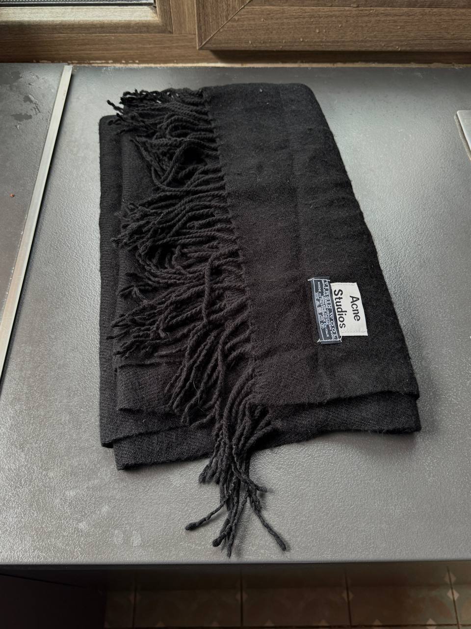 Шарф Acne Studios, 100% шерсть, чёрный