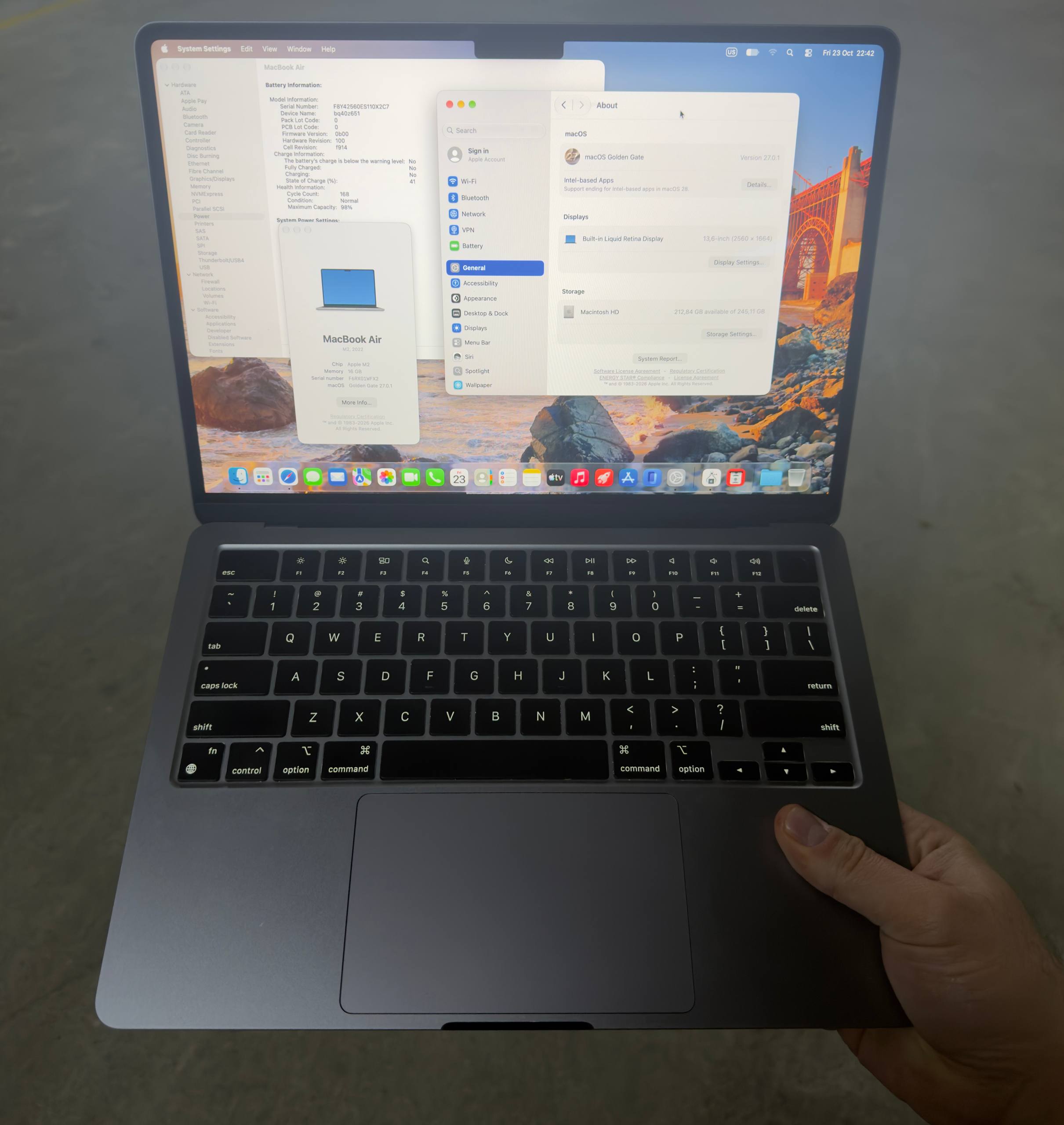 MacBook Air 13.6 M2 16GB/256GB Space Gray