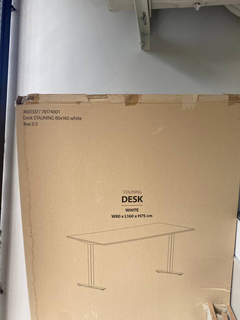 Стол JYSK STAUNING DESK WHITE, 160x80x75 см