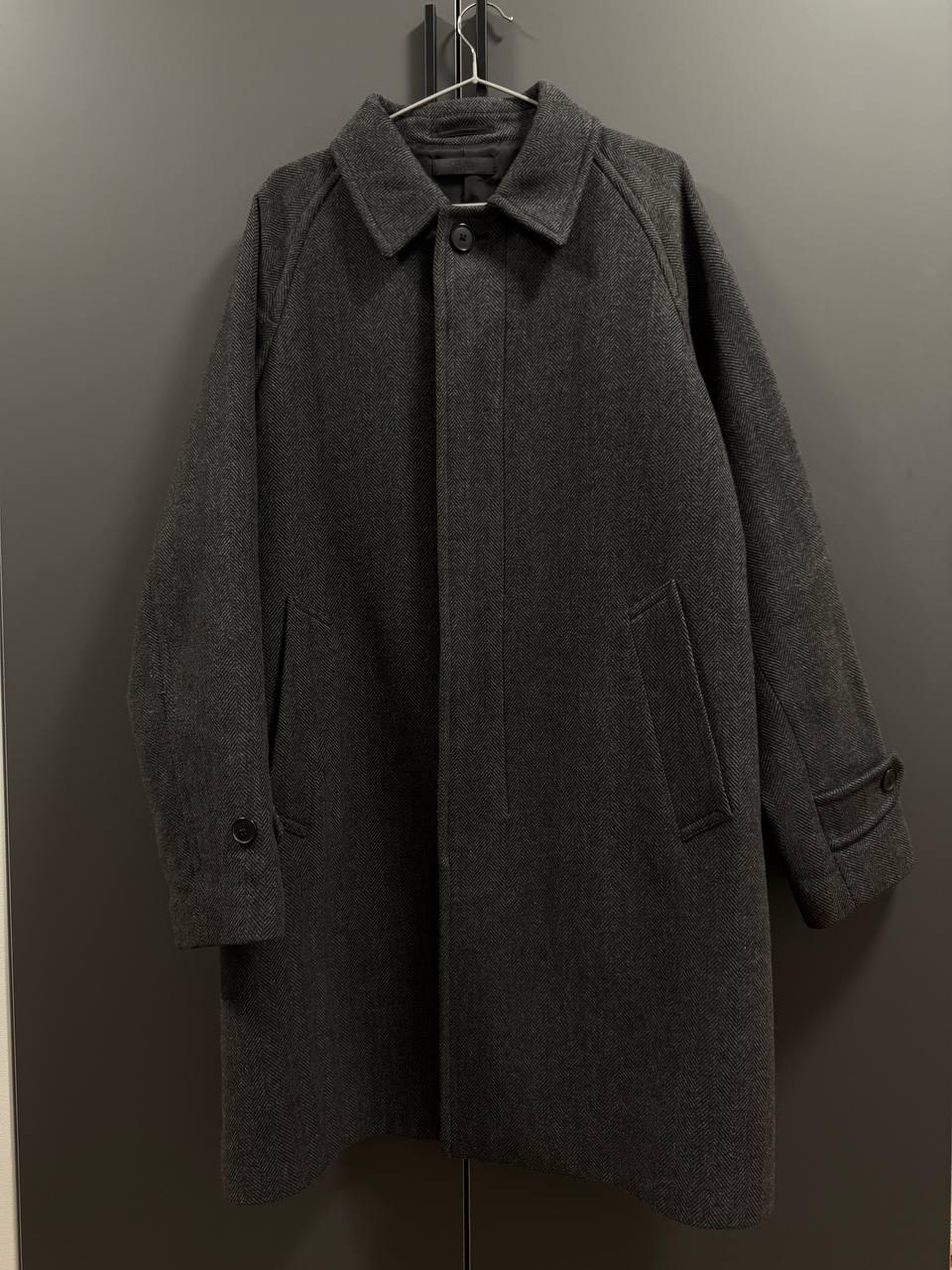 Пальто Uniqlo балмакан тёмно-серое унисекс, размер M