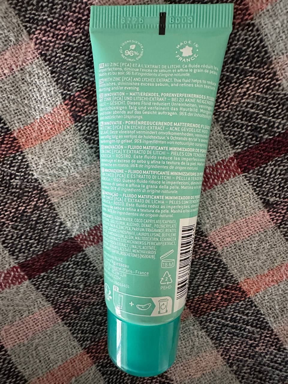 Матирующий флюид Nuxe Zinc Power Mattifying Fluid Pore Minimizer 40 мл