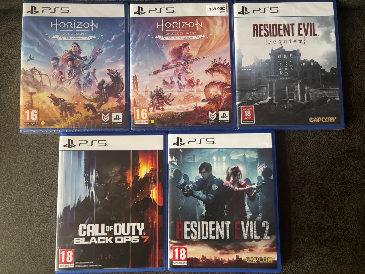 Набор игр для PlayStation: Horizon Forbidden West, Zero Dawn Remastered, Residen