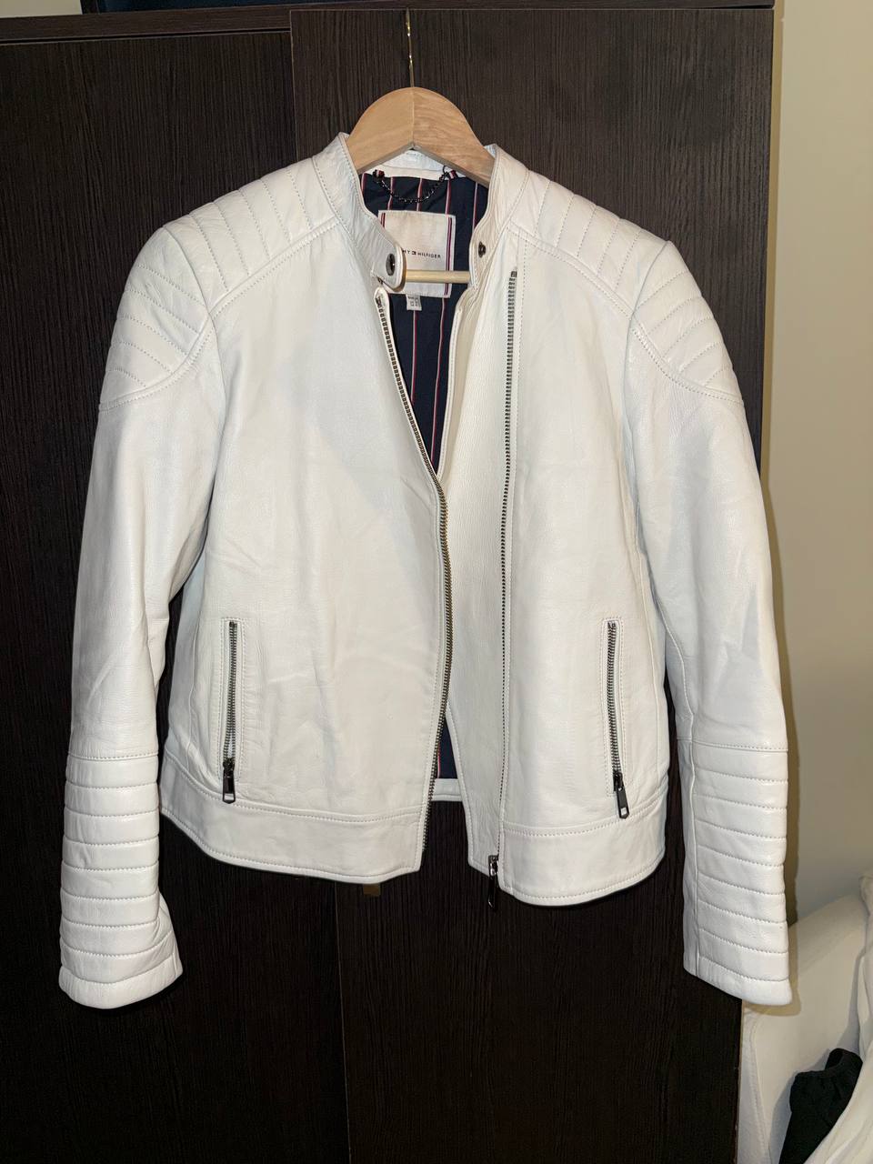 Куртка TOMMY HILFIGER кожаная, размер 40 (L)