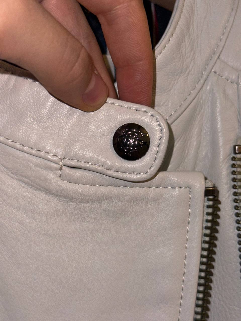 Куртка TOMMY HILFIGER кожаная, размер 40 (L)