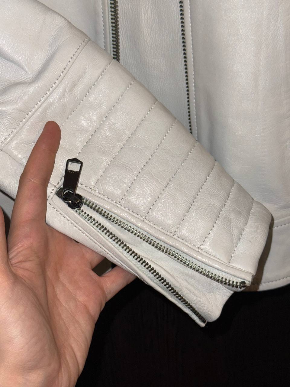 Куртка TOMMY HILFIGER кожаная, размер 40 (L)