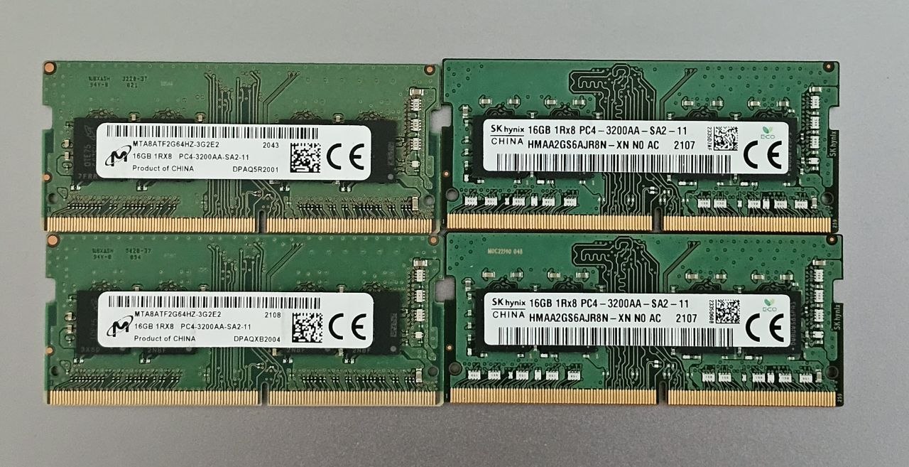 Оперативная память DDR4 3200 МГц 32GB Kit (2x16GB) Micron/Hynix