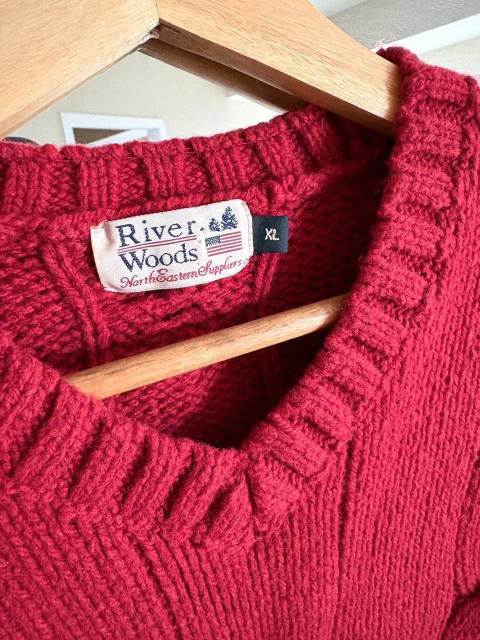 Свитер RIVER WOODS, шерсть 70%, размер XL
