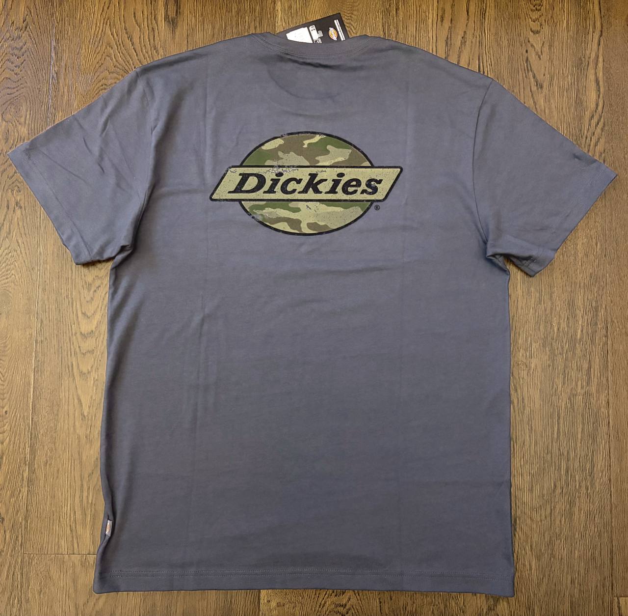 Футболка Dickies серая, размер L (свободный крой)