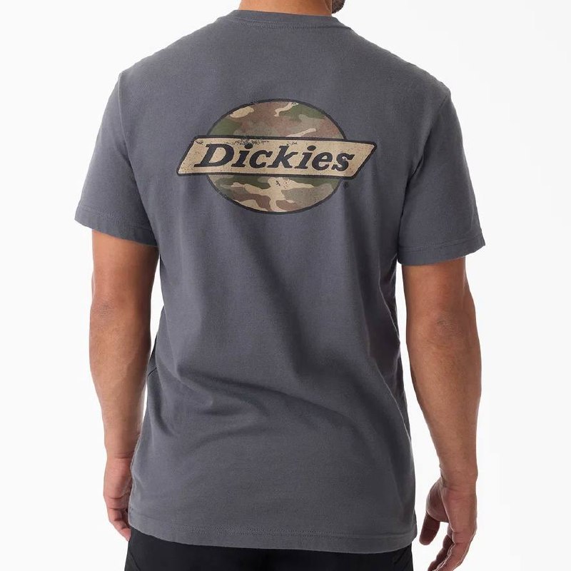 Футболка Dickies серая, размер L (свободный крой)
