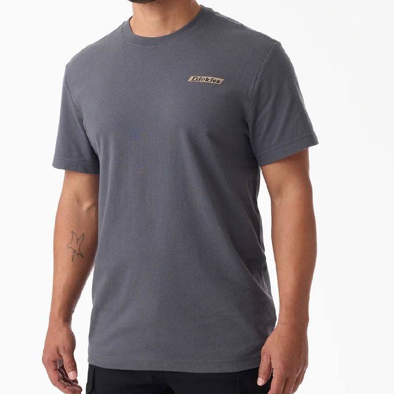 Футболка Dickies серая, размер L (свободный крой)