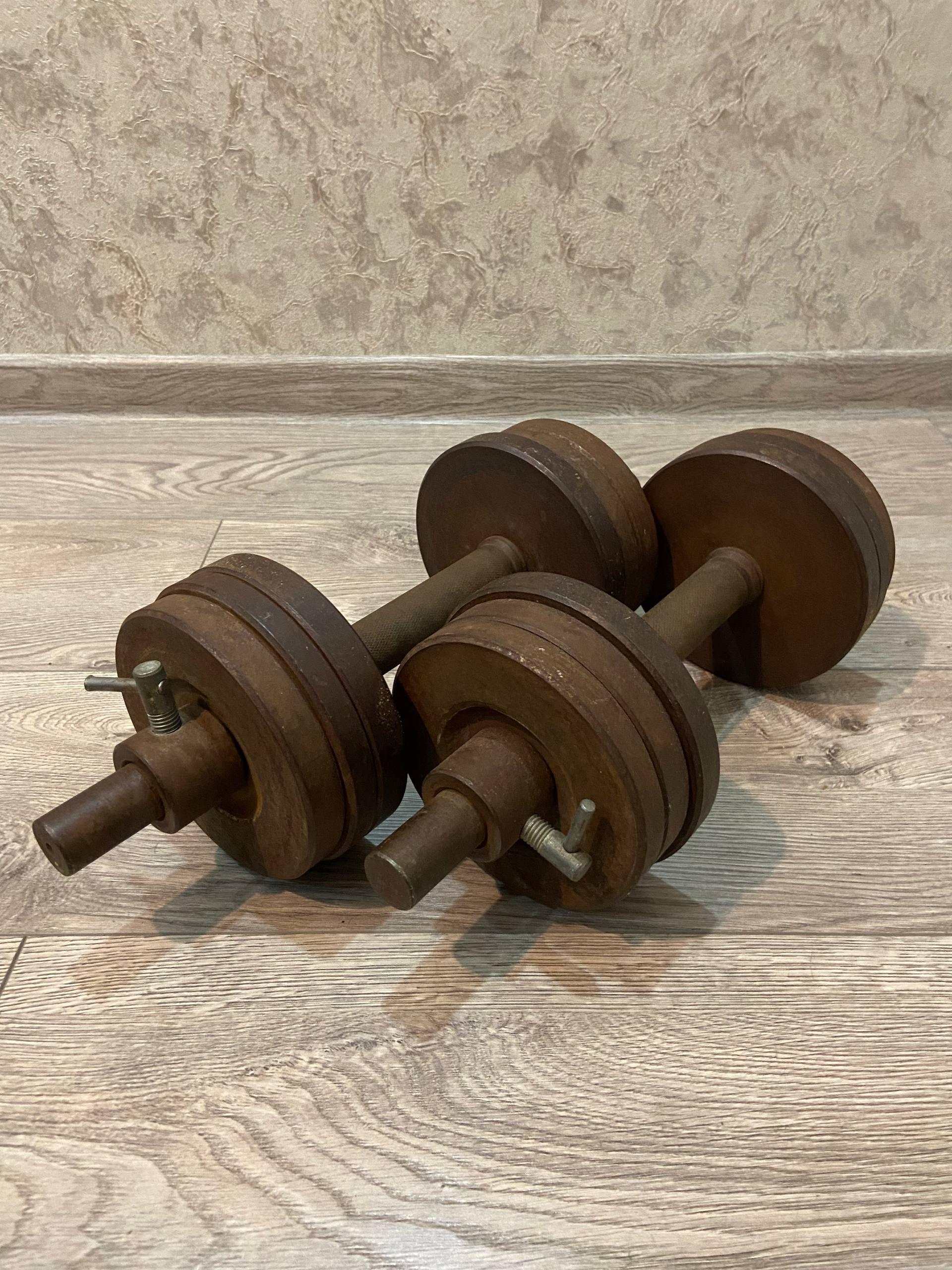 Разборные металлические гантели 2 × 15 кг