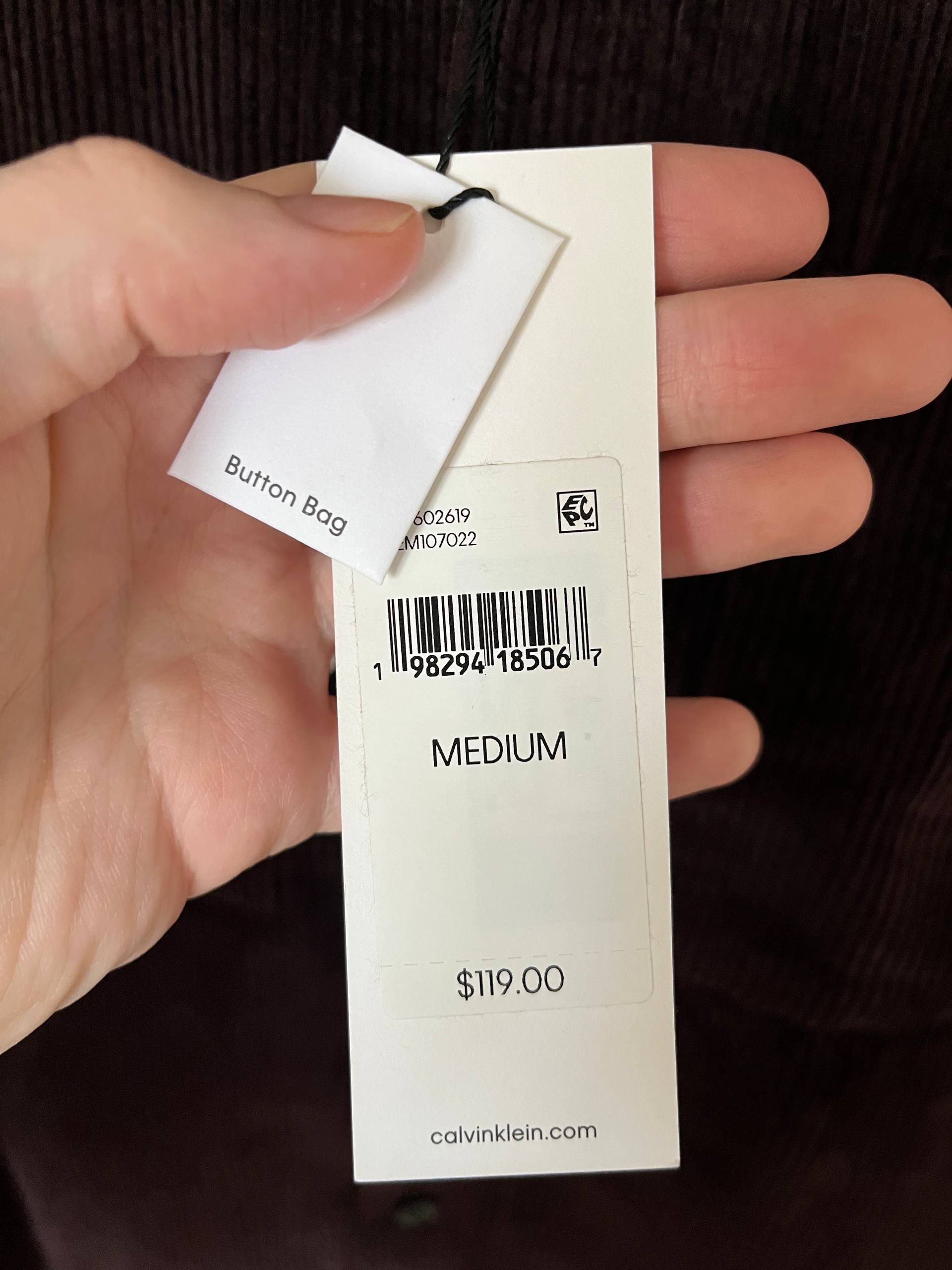 Мужская вельветовая рубашка Calvin Klein оверсайз, размер M