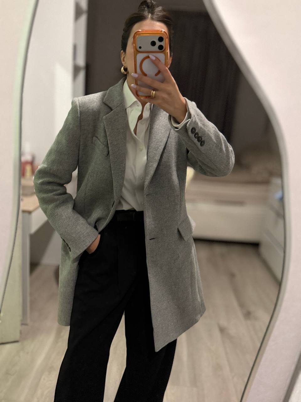 Пальто ZARA WOMAN шерстяное, размер L