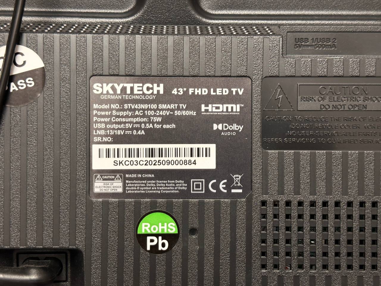 Телевизор Skytech Stv43N9100 Smart TV
