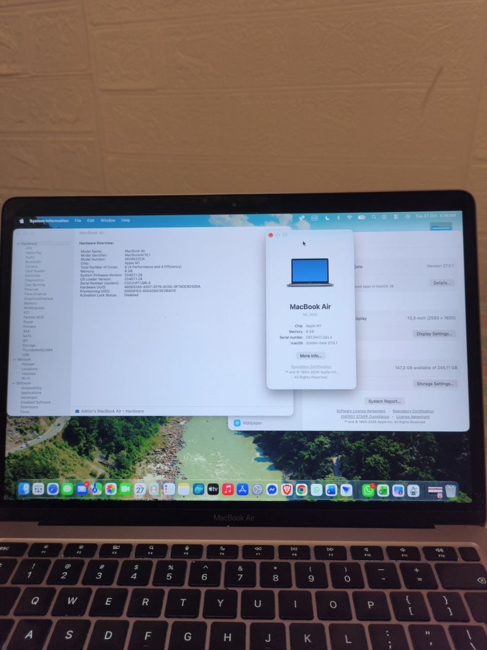 MacBook Air 13" M1 (2020) 8GB/256GB