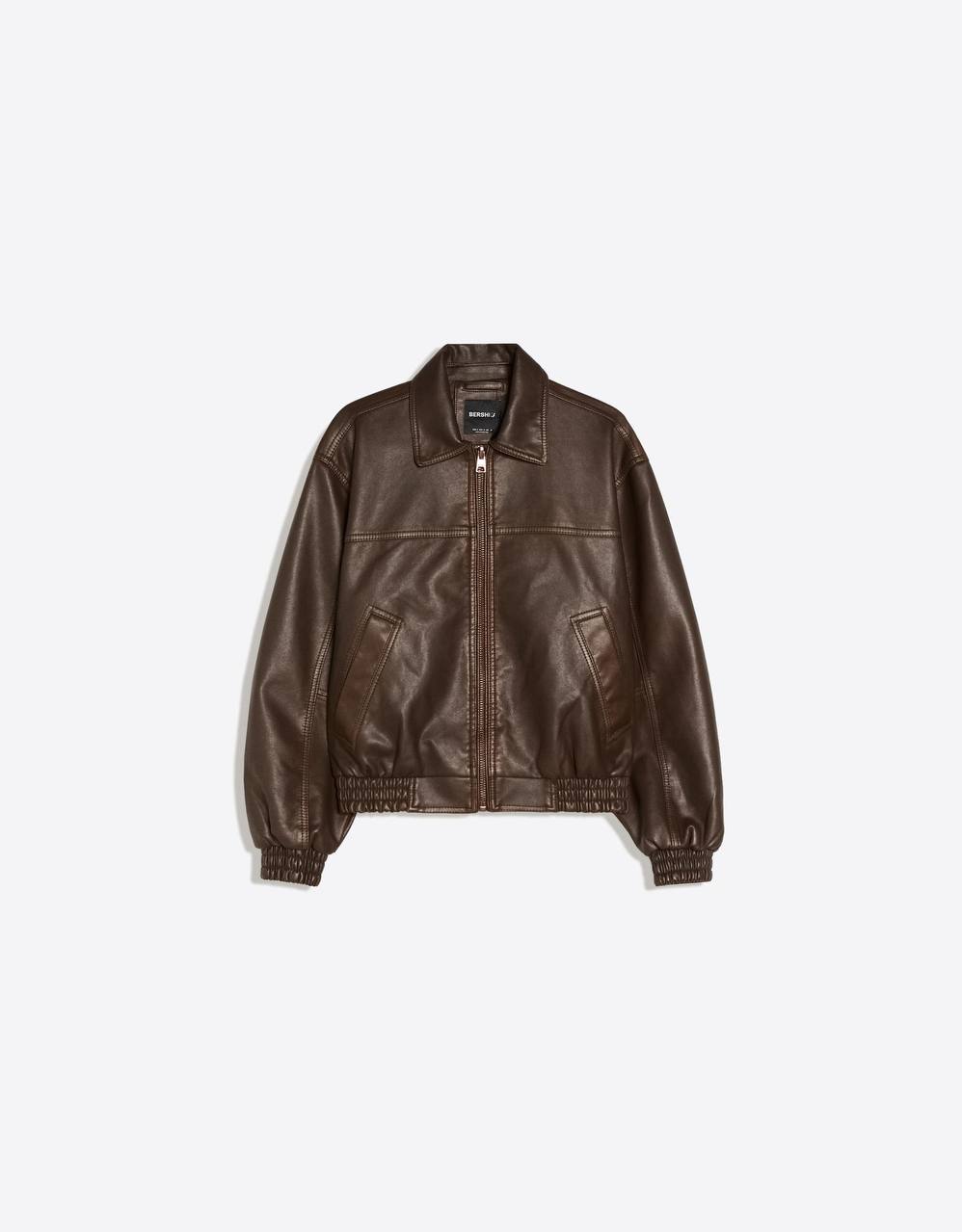 Кожаная куртка Bershka, размер M