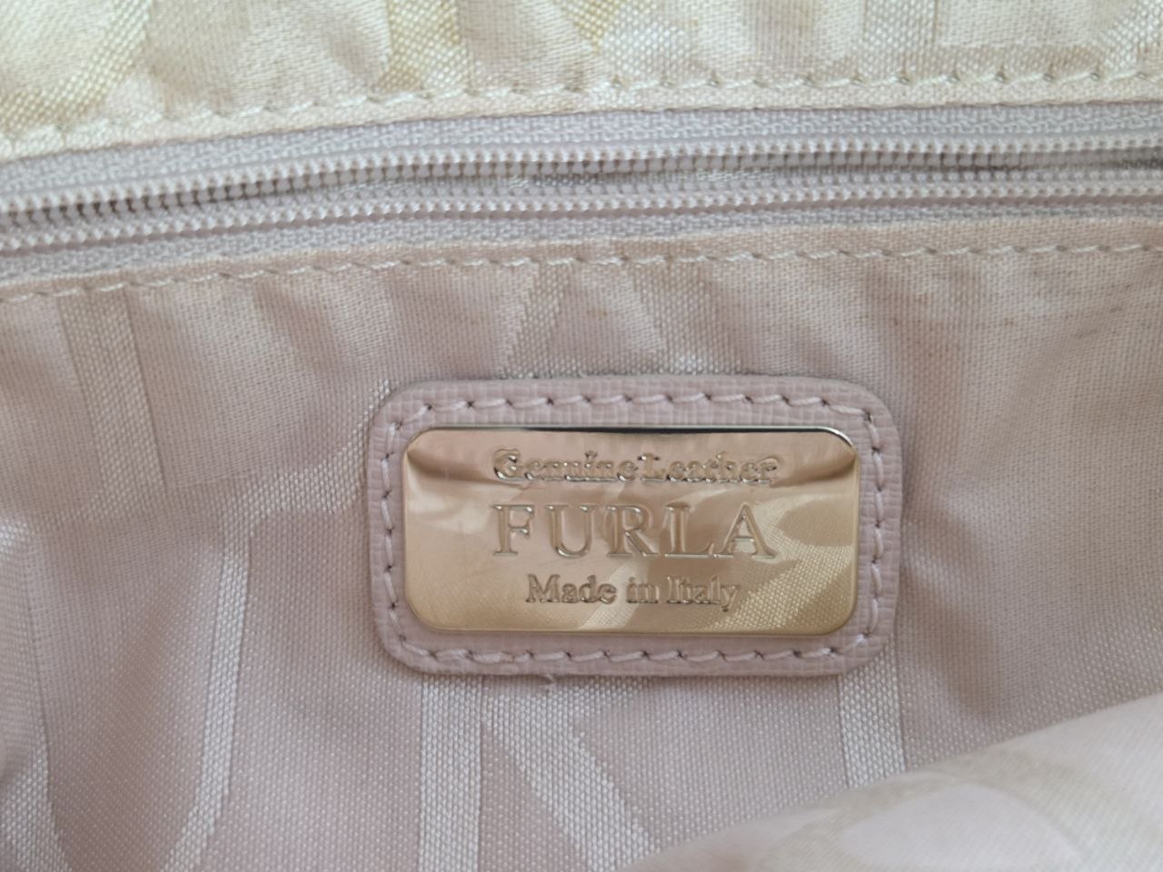 Furla Light Pink Saffiano Leather Large Linda Tote