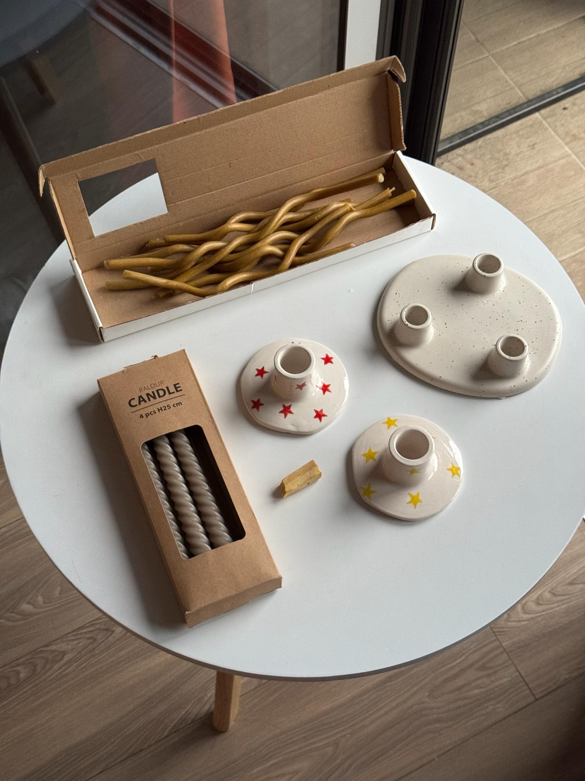 Керамические подсвечники со звёздами SiO2 Ceramica (пара)