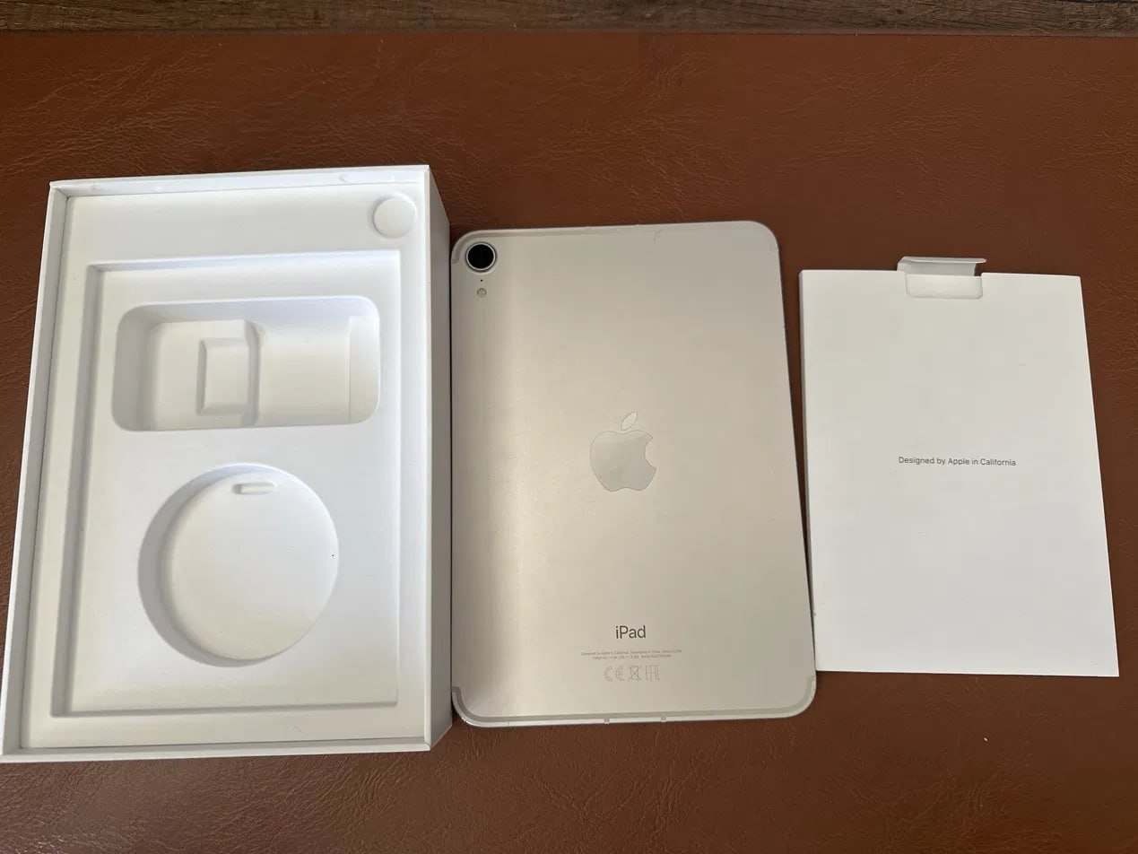 Apple iPad mini 6 64GB Wi-Fi + Cellular (5G) Starlight + чехол Smart Folio