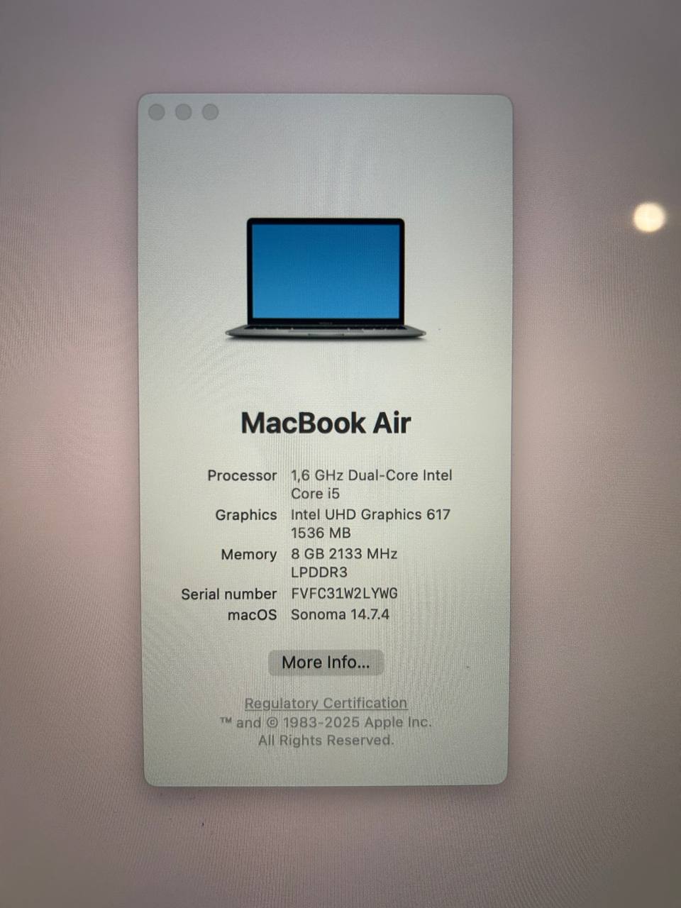 MacBook Air 13" (2019) Space Gray, Core i5/8GB/128GB