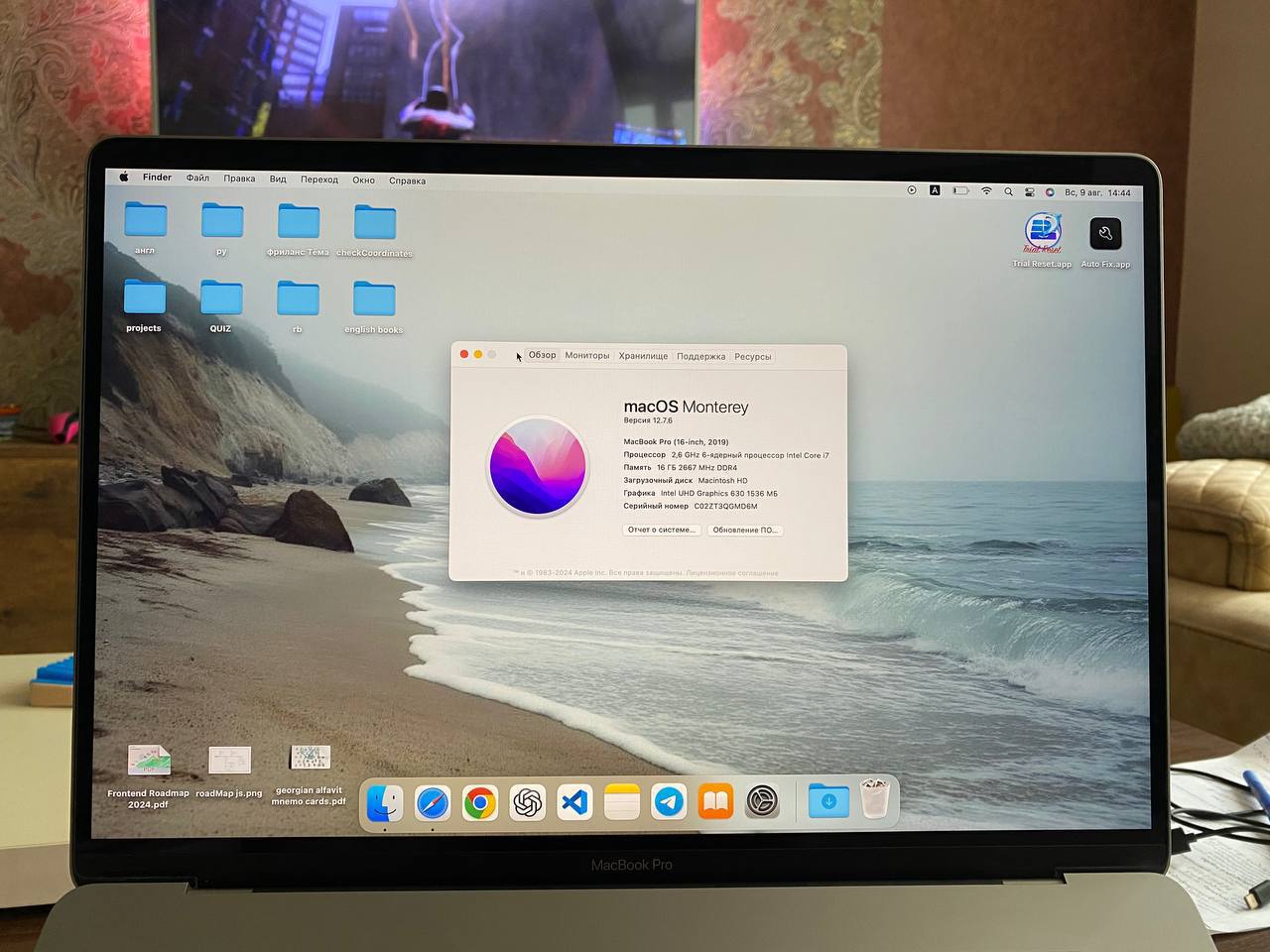 MacBook Pro 16" 2019 (A2141) Intel Core i7-9750H 16GB/500GB