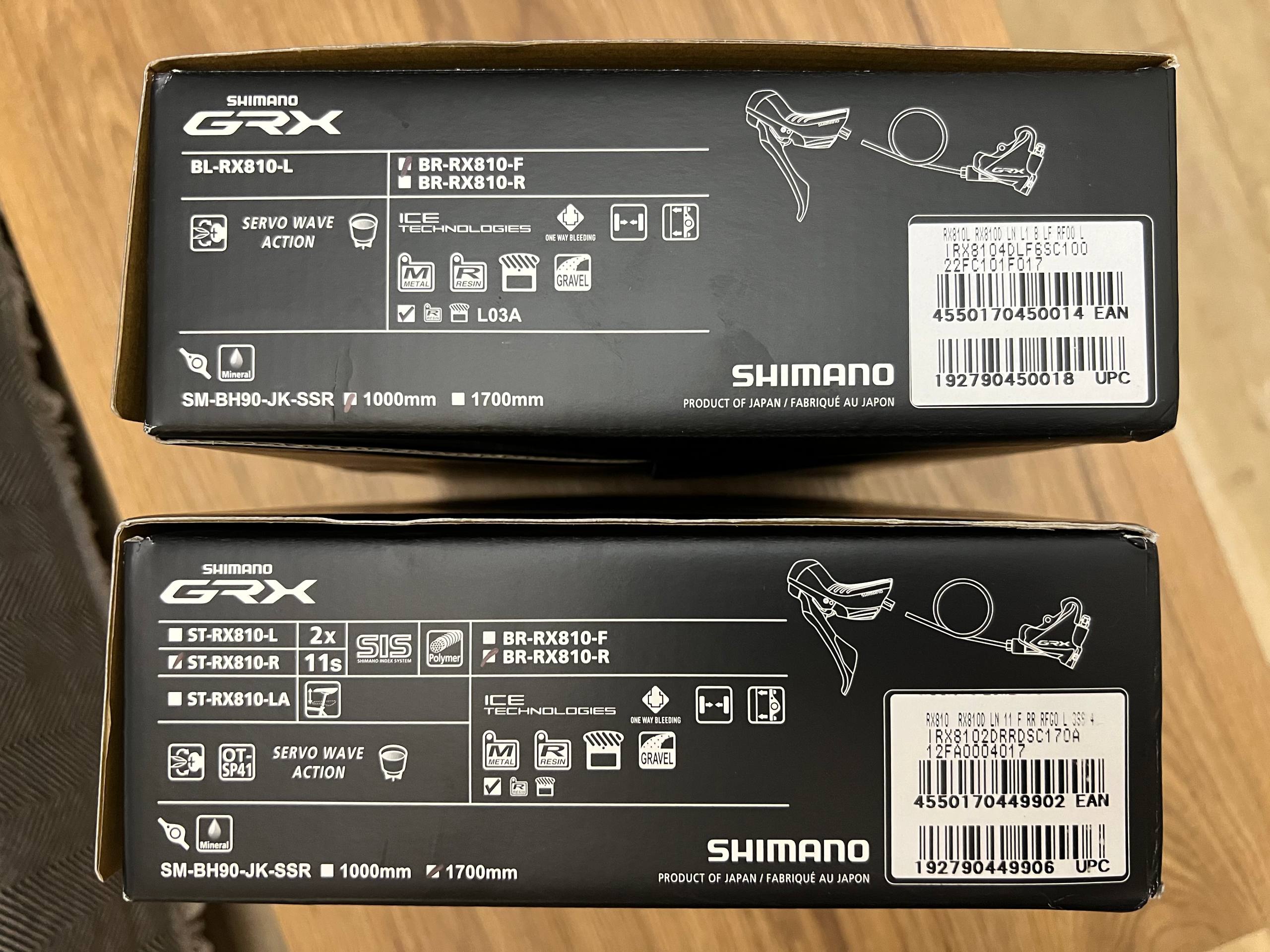 Комплект тормозов и дуалов Shimano GRX RX810