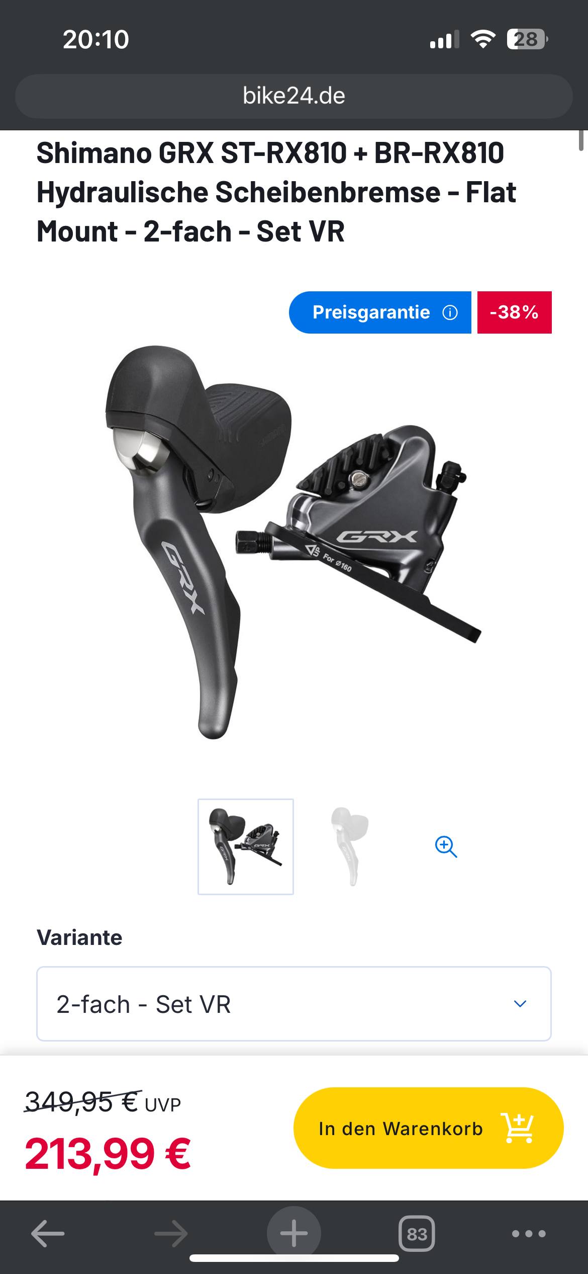 Комплект тормозов и дуалов Shimano GRX RX810