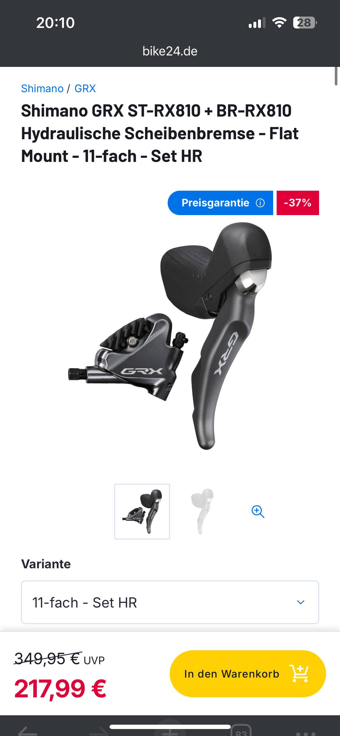 Комплект тормозов и дуалов Shimano GRX RX810