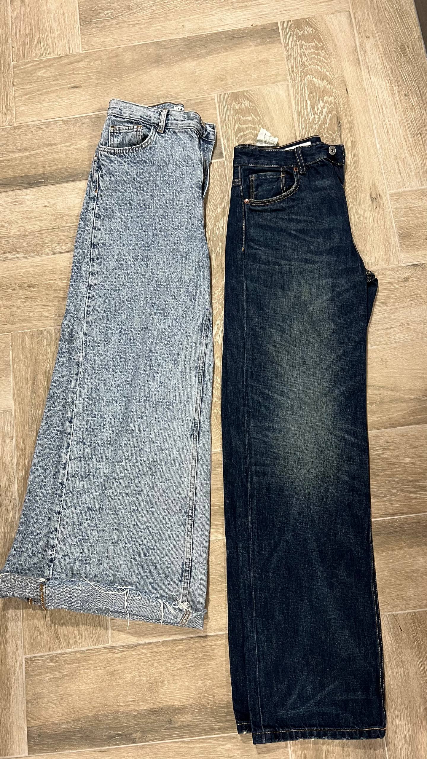 Голубые джинсы Zara, размер 34