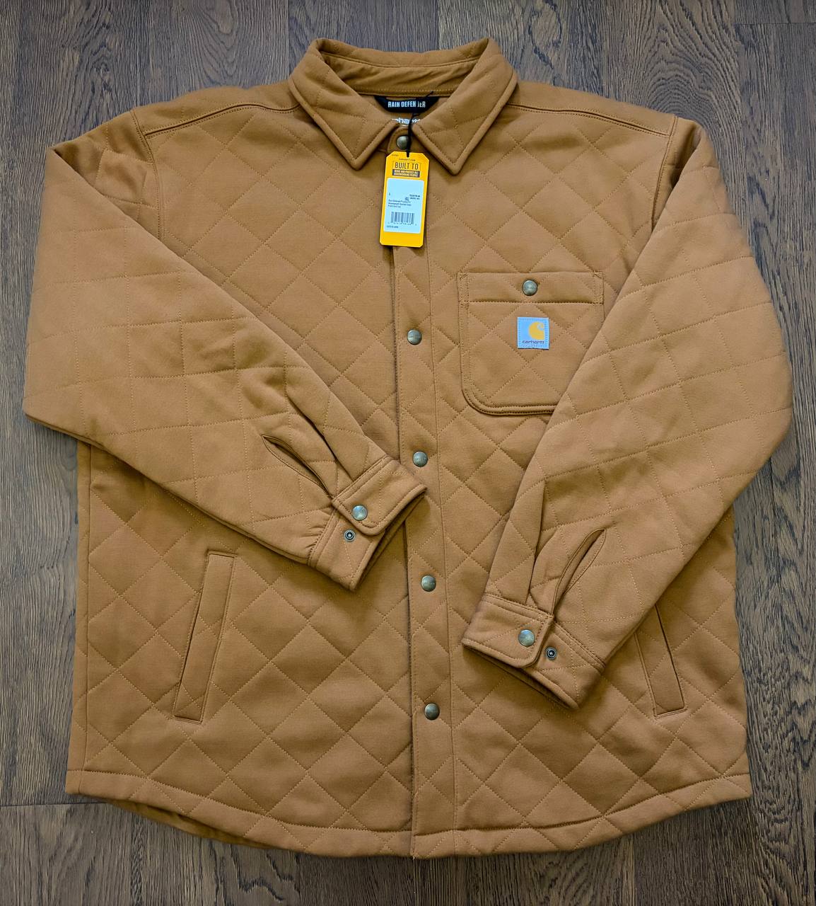 Стеганая куртка-рубашка Carhartt Heavyweight Quilted Snap, размер L