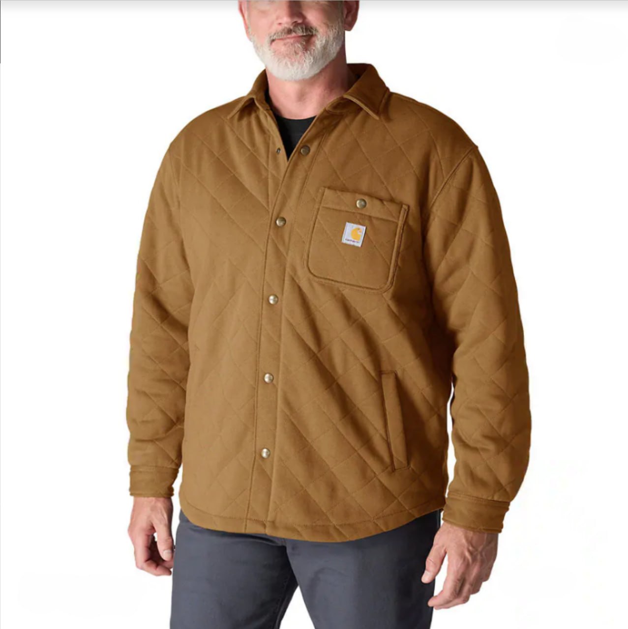 Стеганая куртка-рубашка Carhartt Heavyweight Quilted Snap, размер L