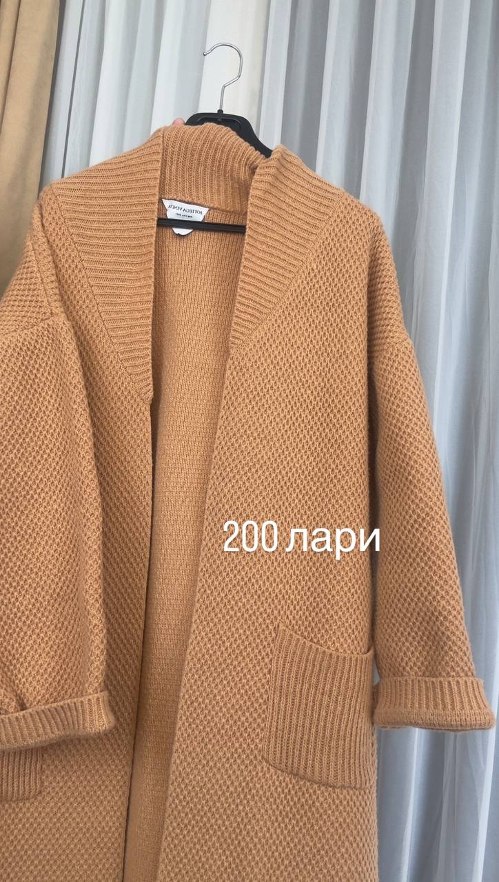 Вязаный кардиган-пальто оверсайз L/XL