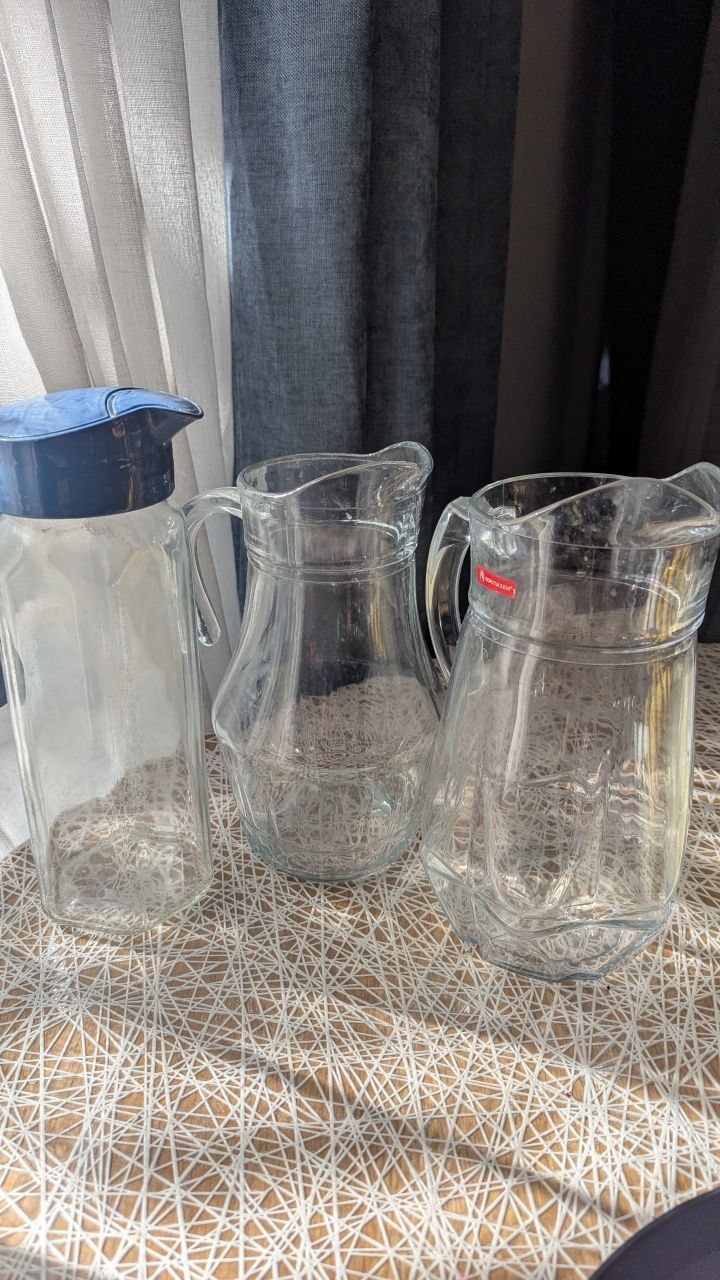 Кувшины для воды, 3 штуки