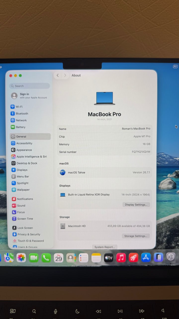 MacBook Pro 14″ 2021 M1 Pro 16/512 ГБ
