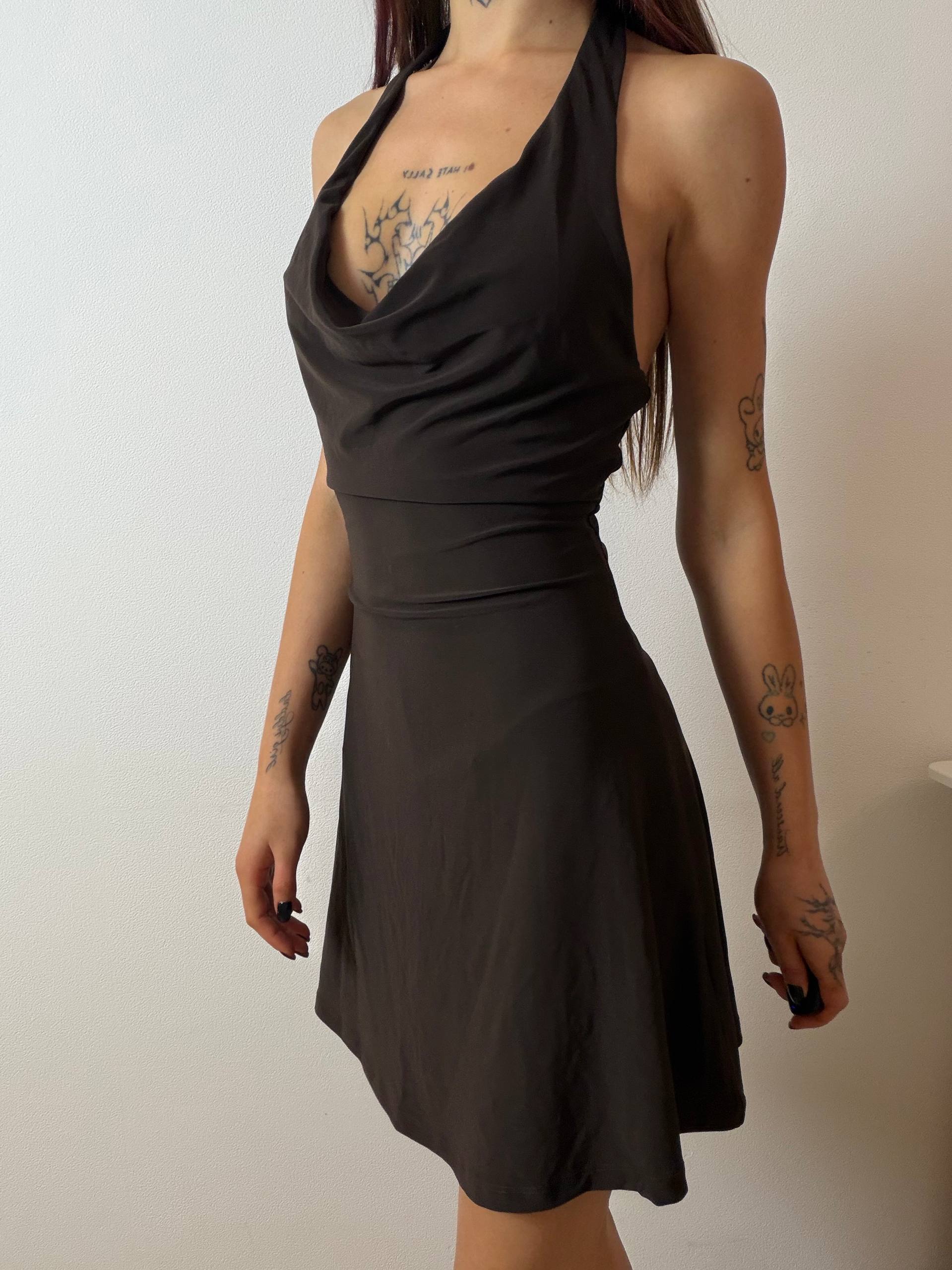 Платье Bershka коричневое XS