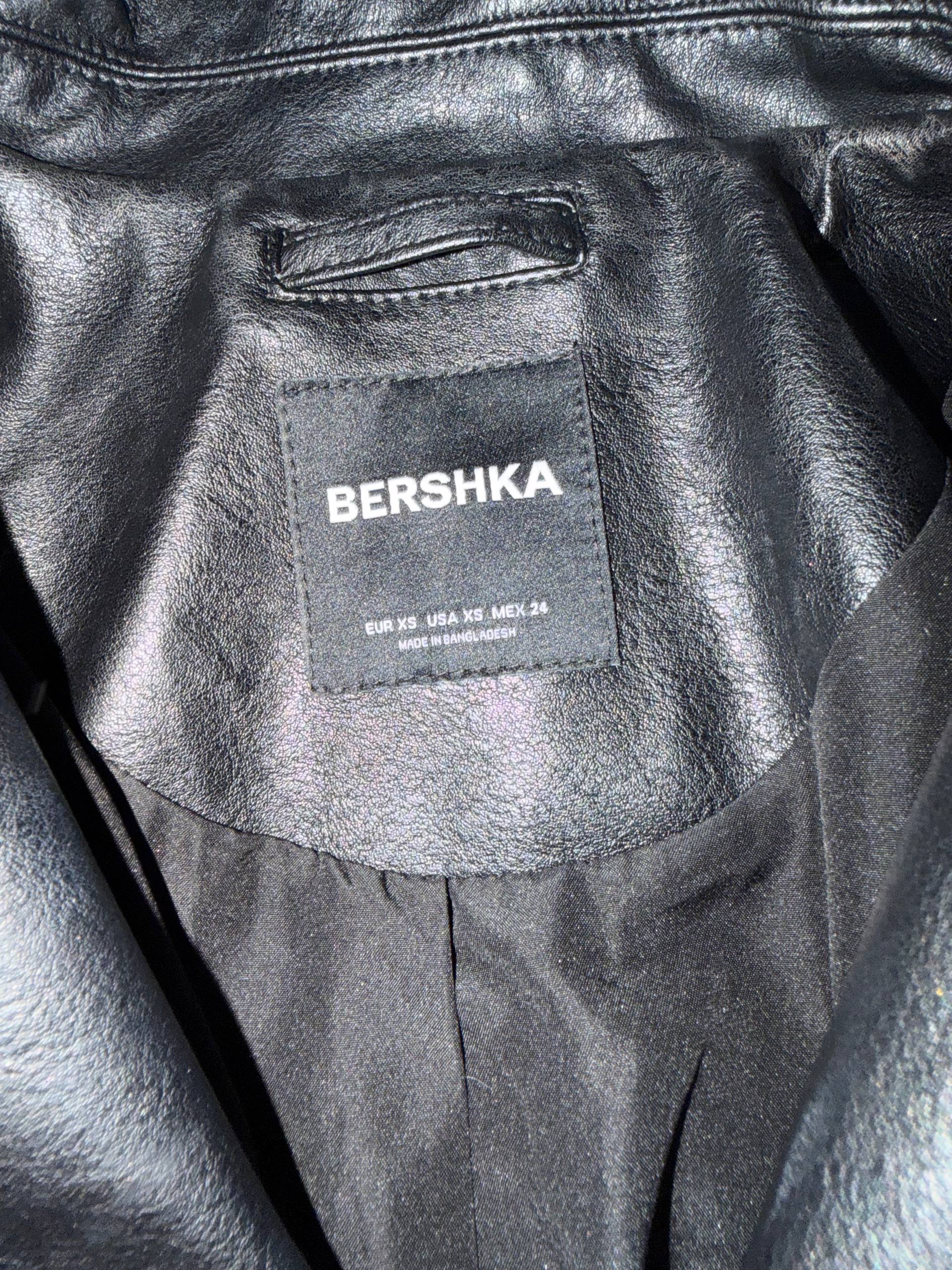 Кожаная куртка Bershka с блестками, XS