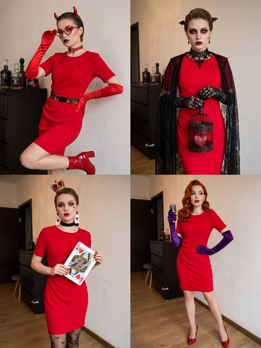 Красное платье S/M
