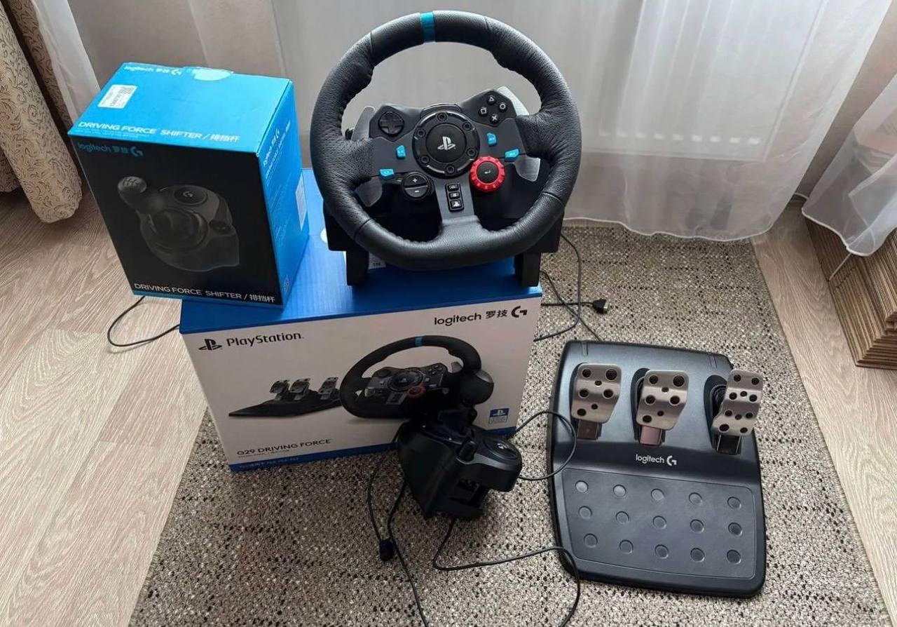 Руль Logitech G29 + коробка передач Logitech Driving Force Shifter